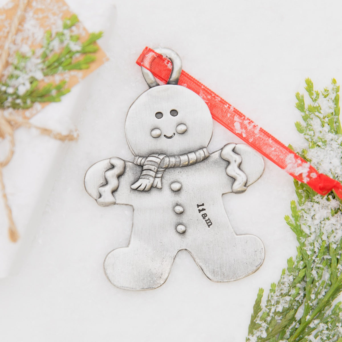 Gingerbread Boy Ornament (Pewter)