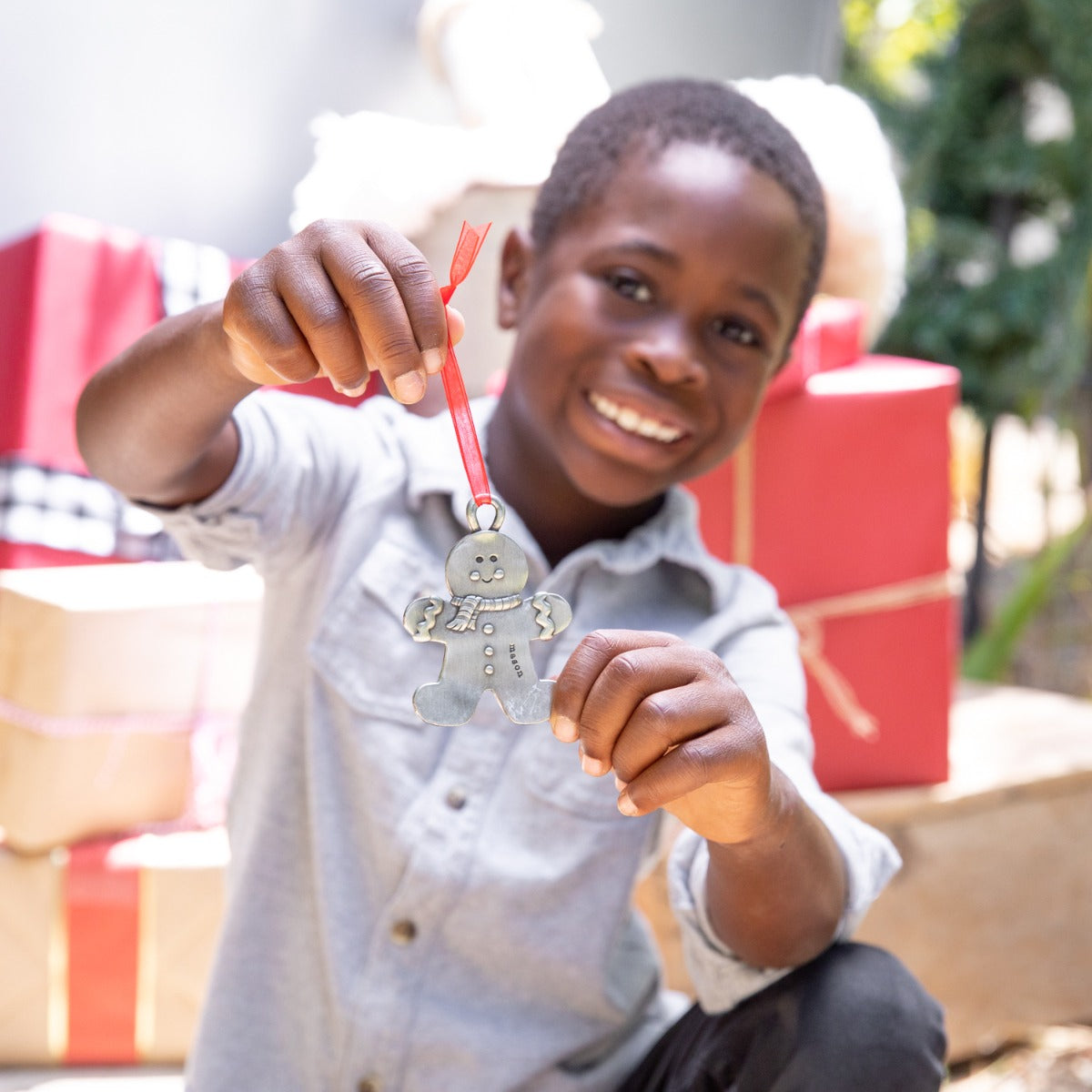 Gingerbread Boy Ornament (Pewter)