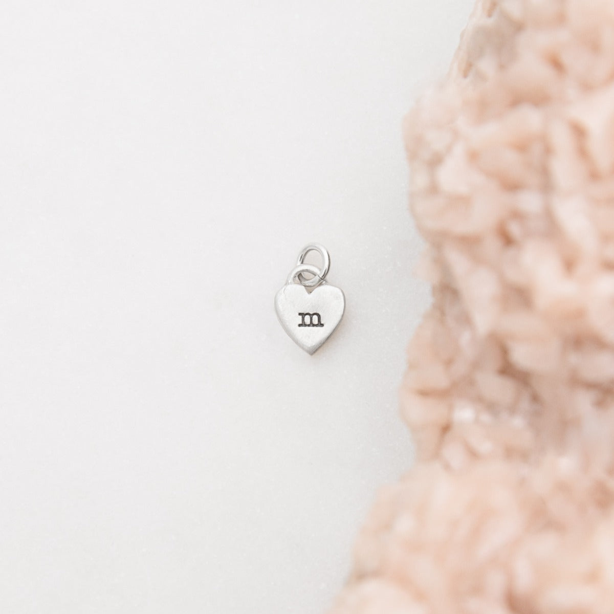 Cherished Heart Initial Charm (Sterling Silver)