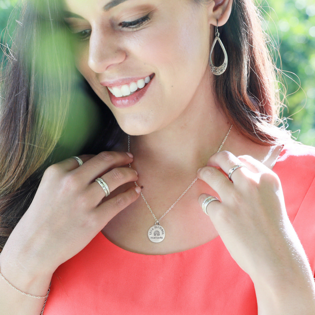 This Moment Matters Necklace (Pewter)