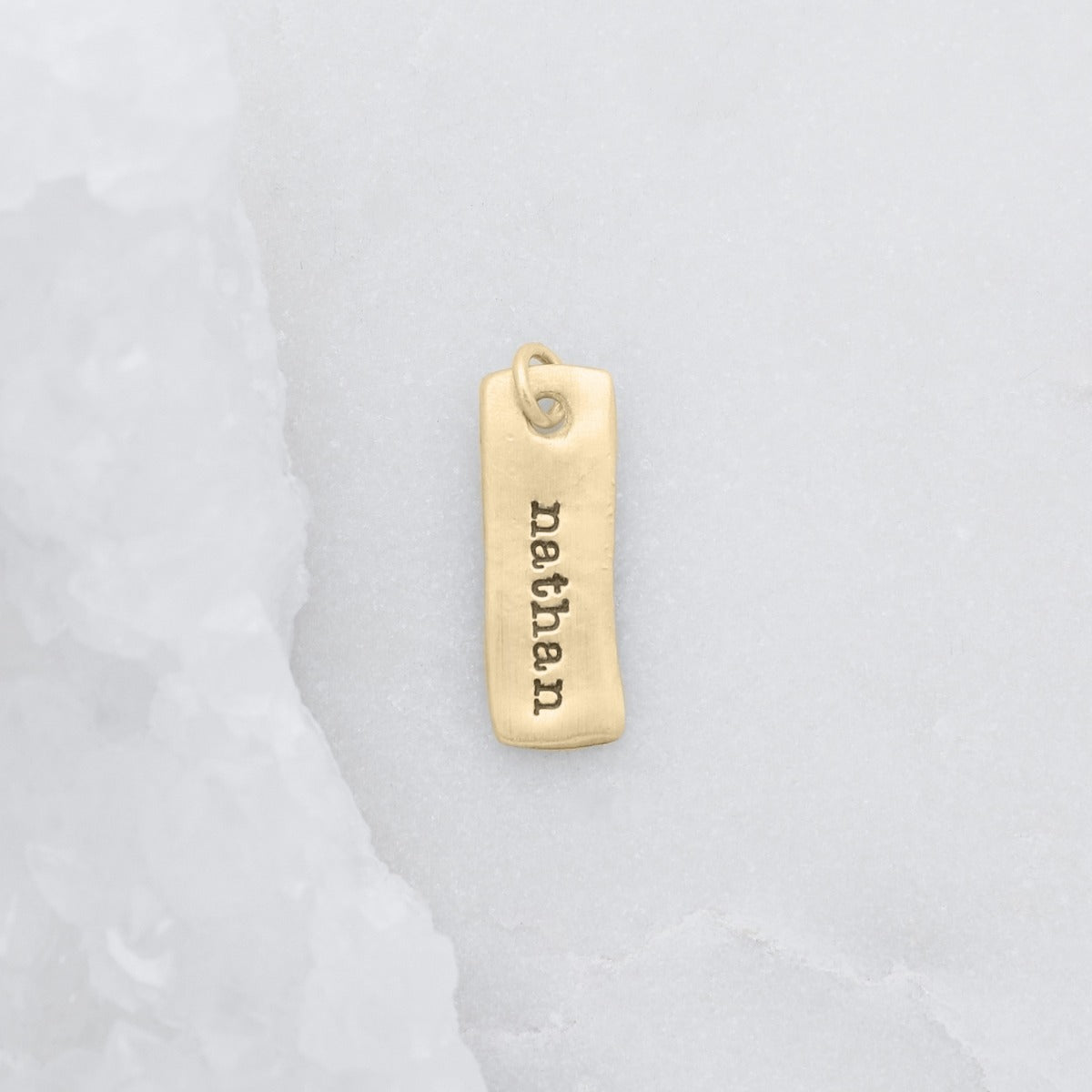 Skinny Wavy Tag (9K Solid Gold)