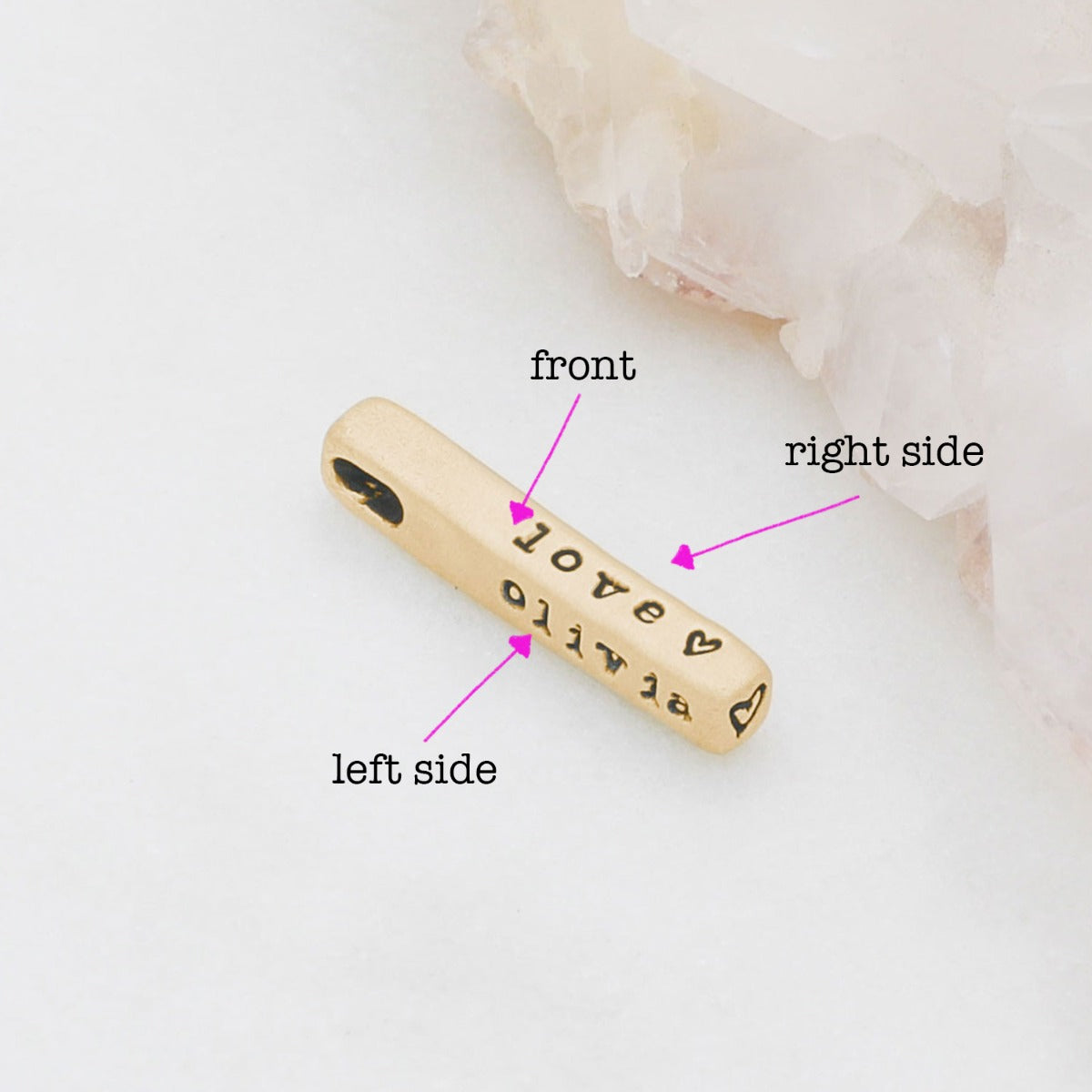 Word of the Year Charm - 3 Sides (14K Solid Gold)