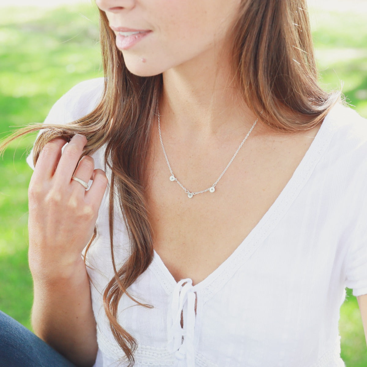 My Darling Ones Initial Necklace (Sterling Silver)