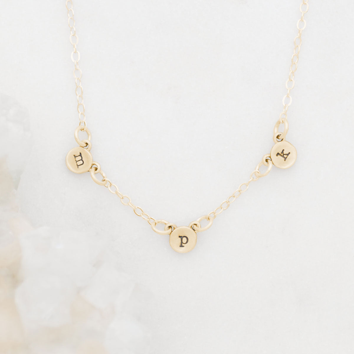 My Darling Ones Initial Necklace (Gold Plated)