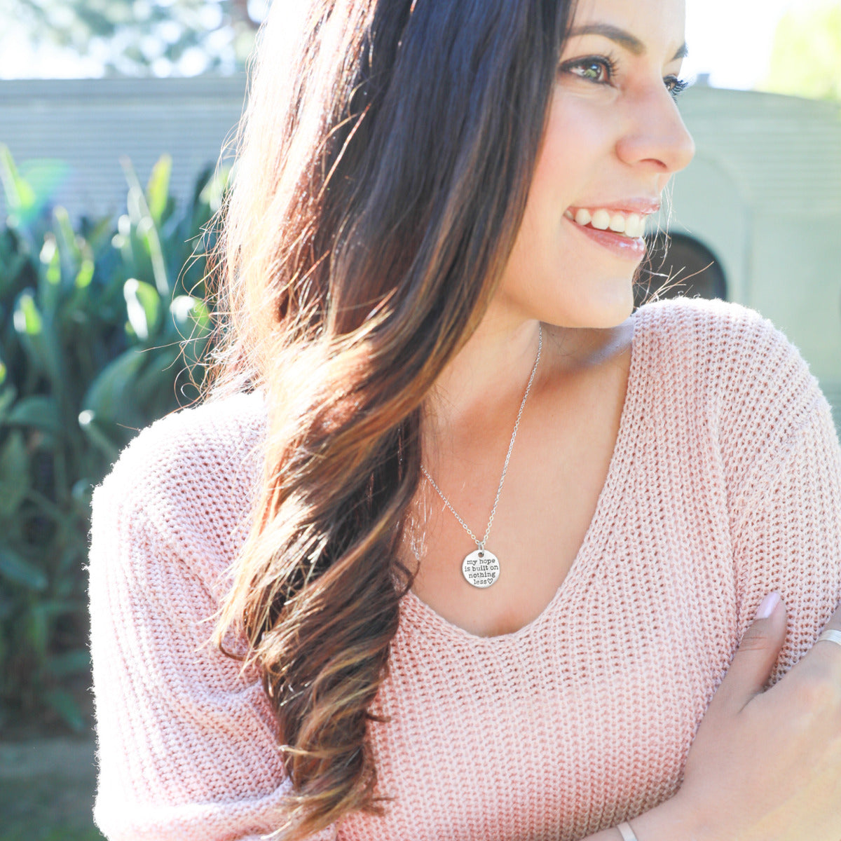 My Hope Is Built Necklace (Pewter)