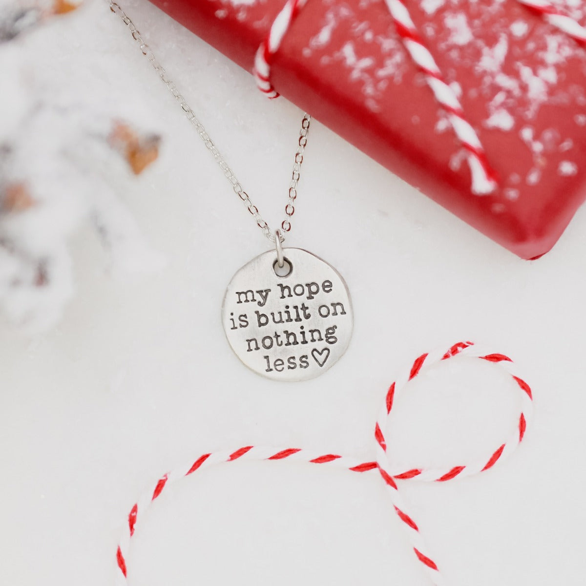 My Hope Is Built Necklace (Pewter)