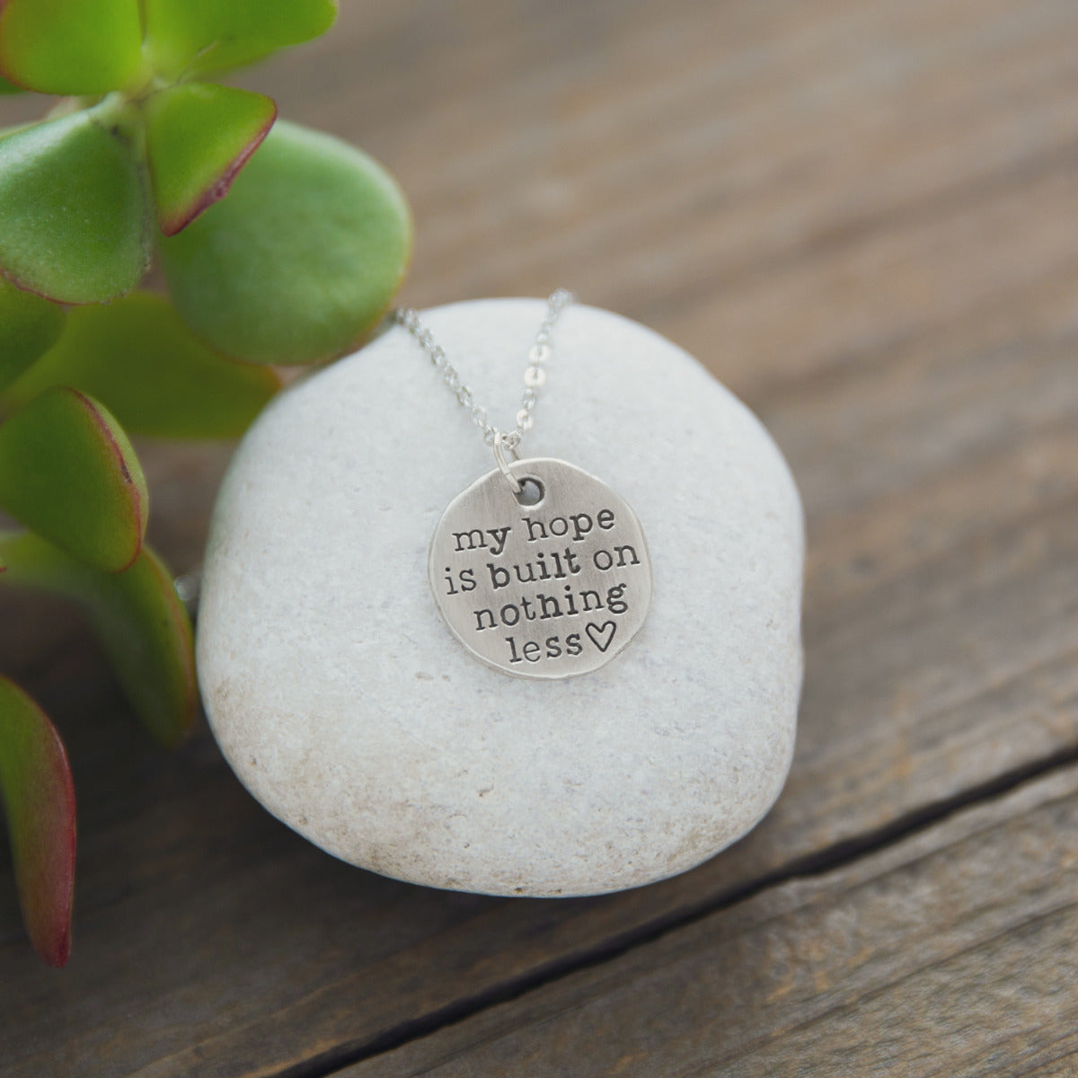My Hope Is Built Necklace (Pewter)