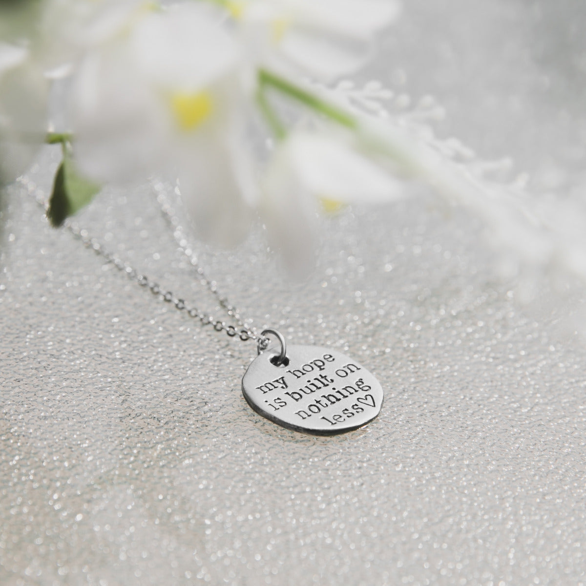 My Hope Is Built Necklace (Pewter)