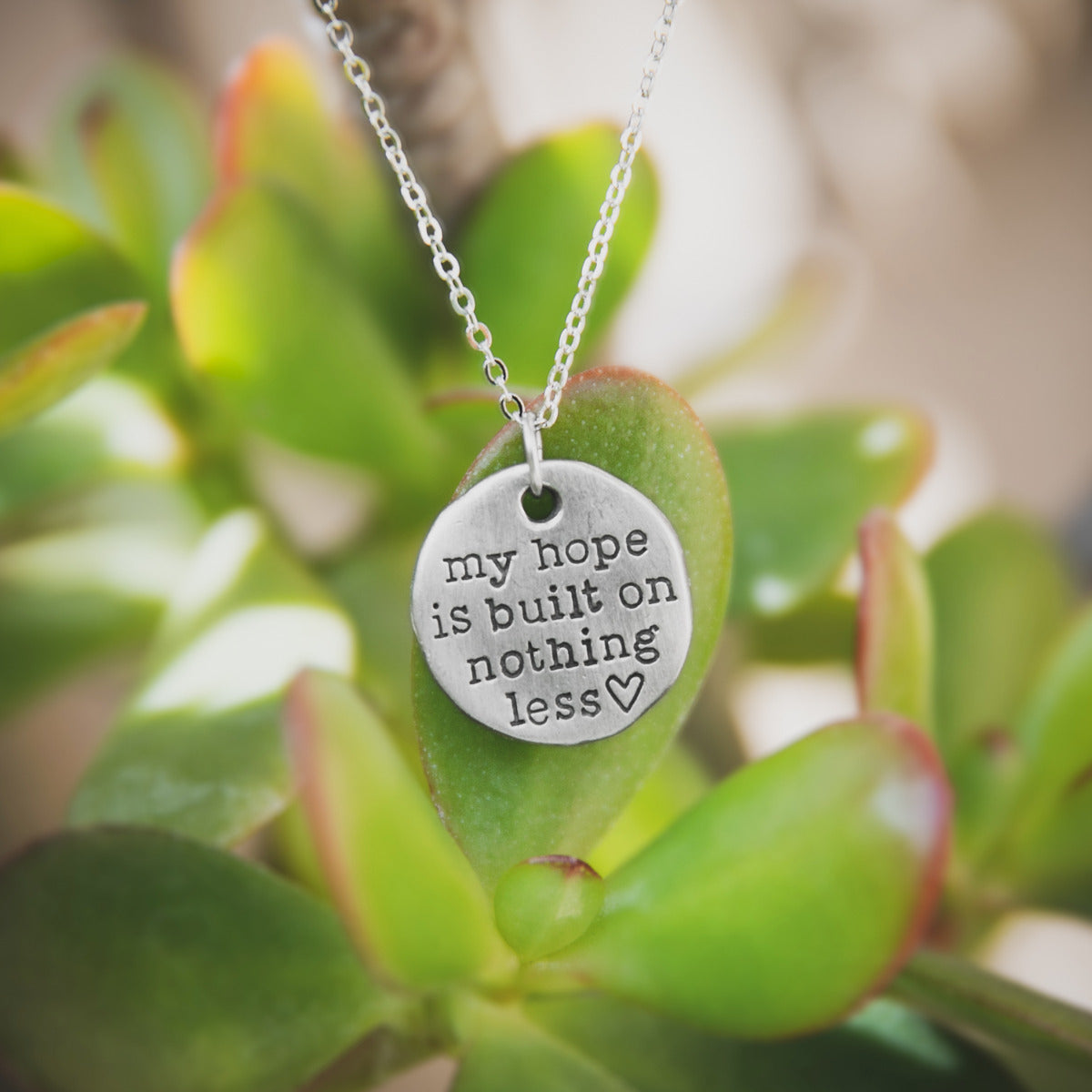 My Hope Is Built Necklace (Pewter)