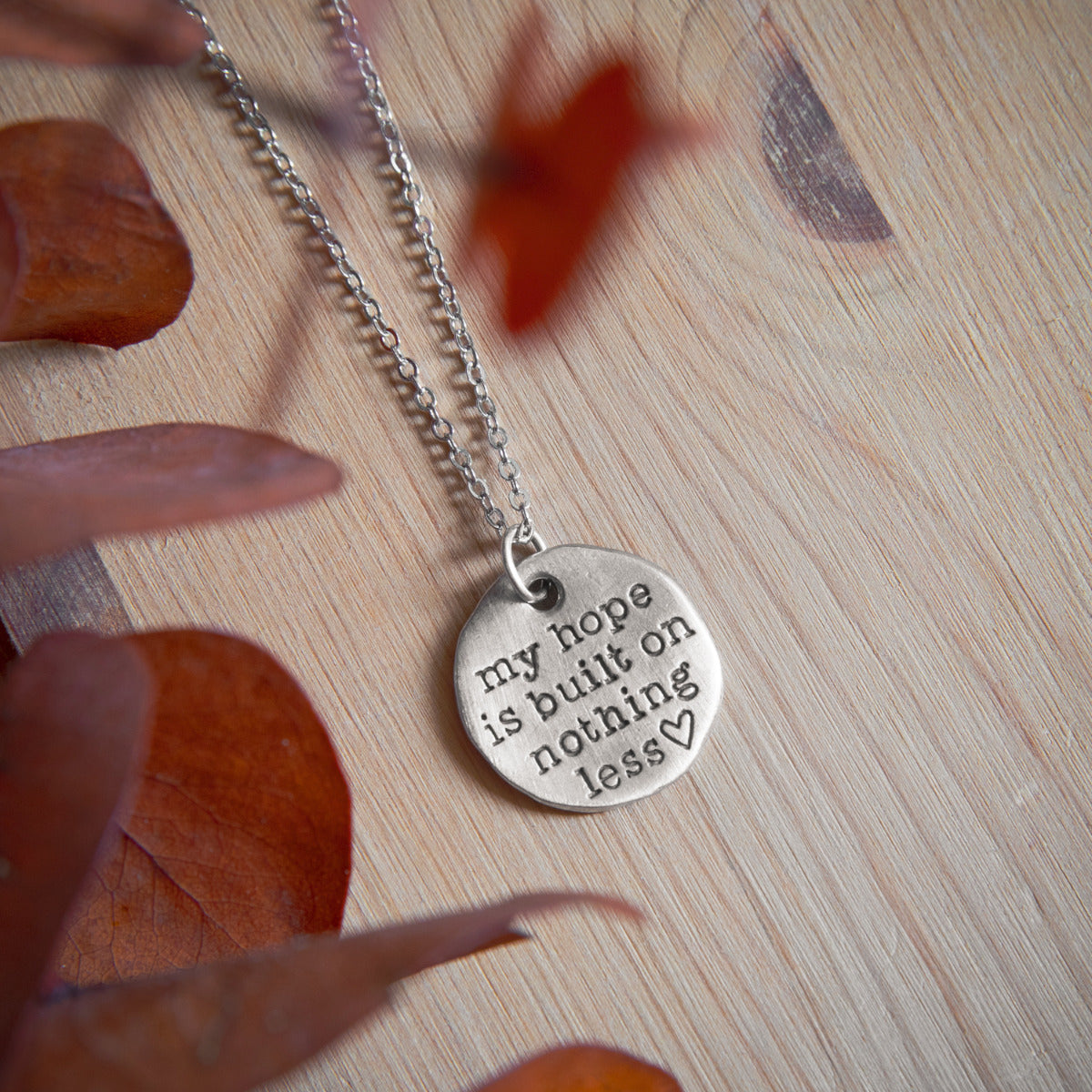 My Hope Is Built Necklace (Pewter)