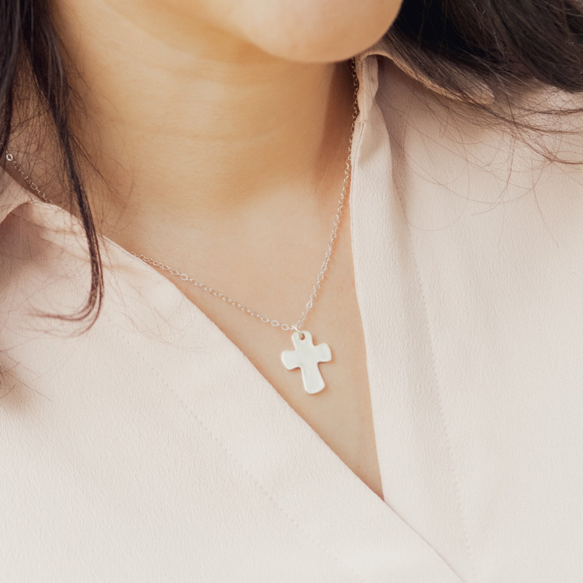 Grace For Today Cross Necklace (Sterling Silver)