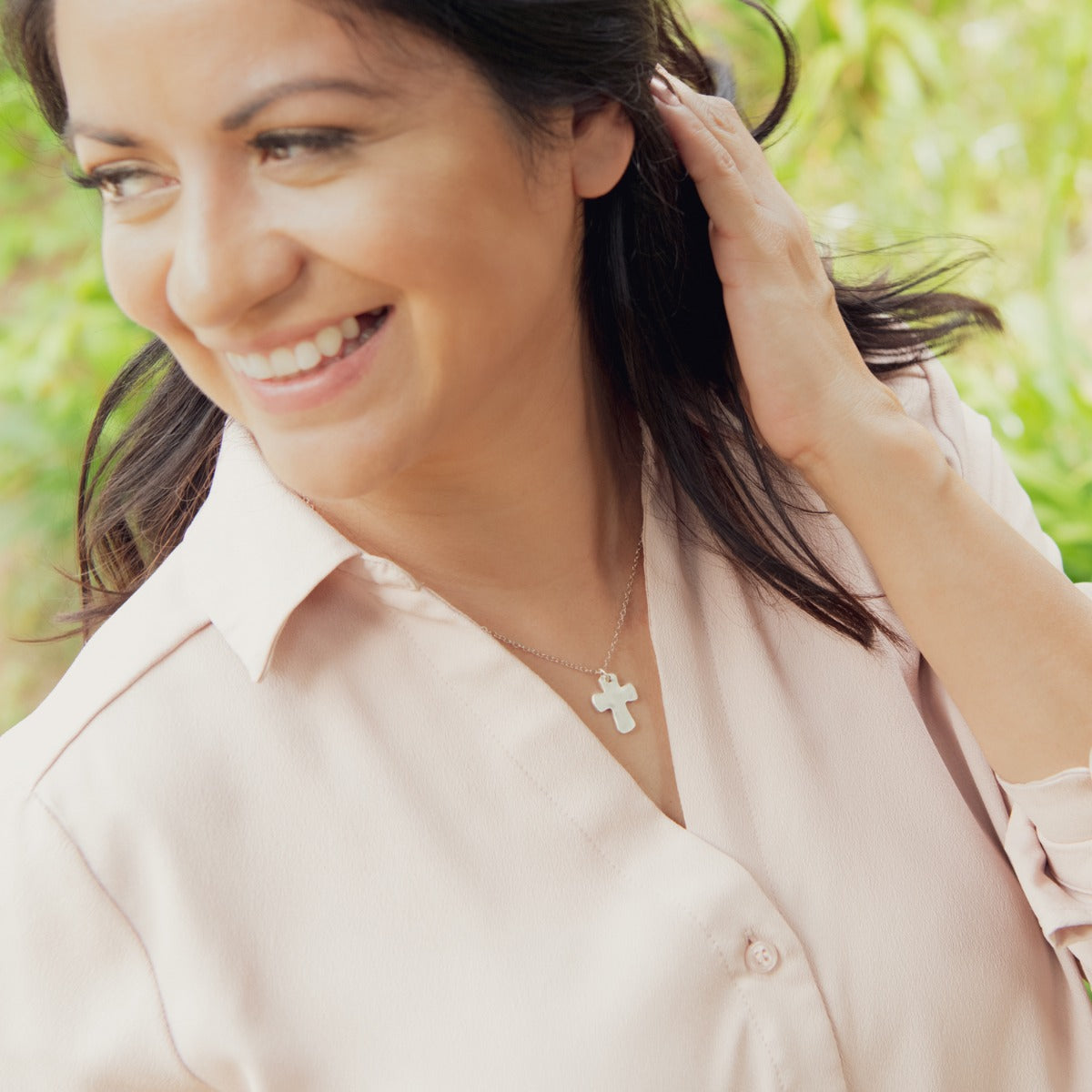 Grace For Today Cross Necklace (Sterling Silver)