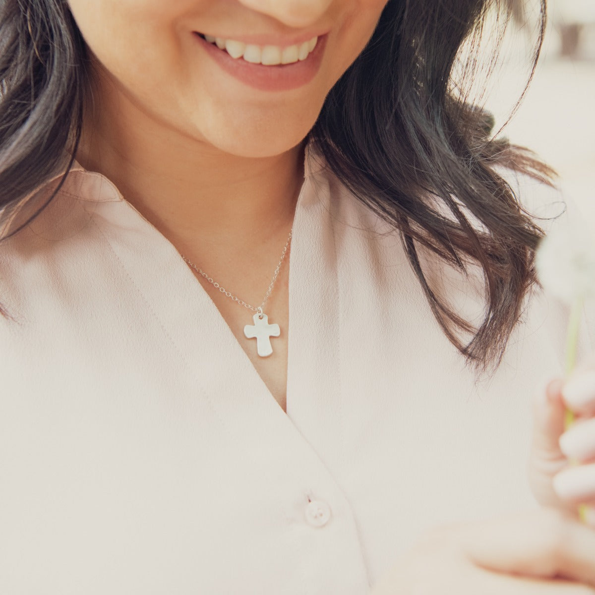 Grace For Today Cross Necklace (Sterling Silver)