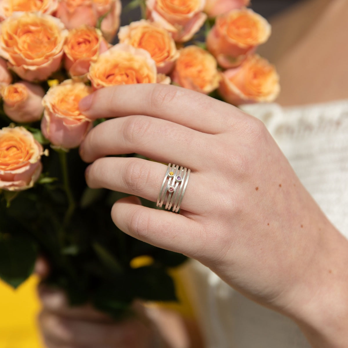 Always Together Birthstone Ring (Sterling Silver)
