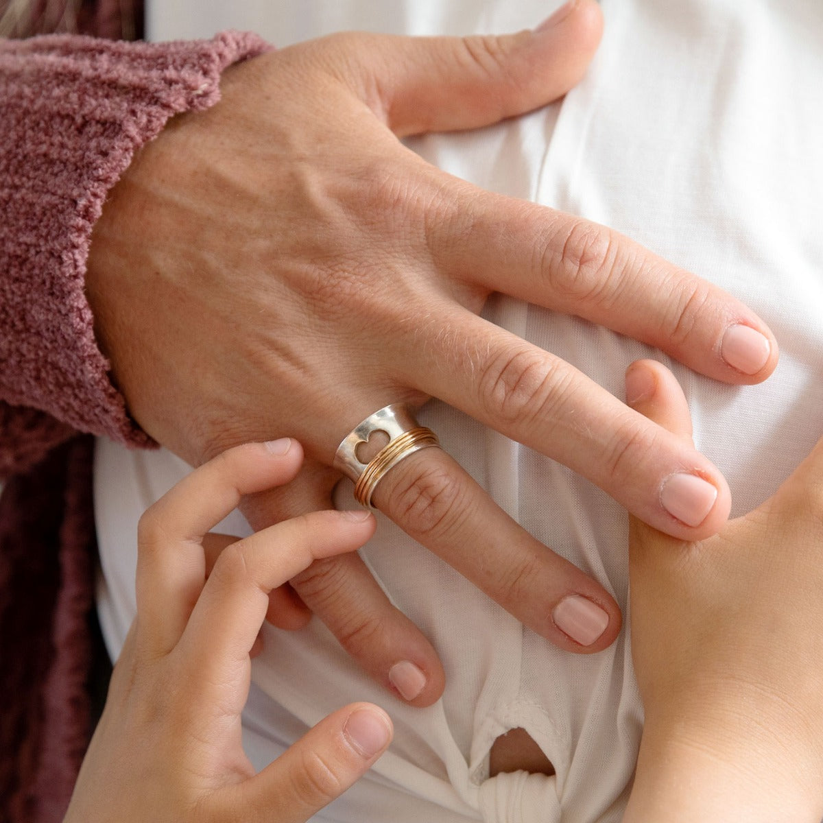 Brave Love® Spinner Ring (Sterling Silver & Gold-Filled)