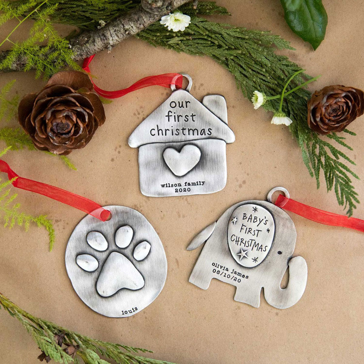 Our First Christmas Ornament (Pewter)
