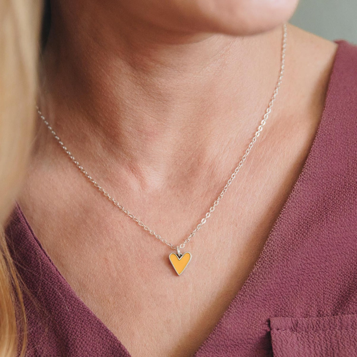 Brave Love® Tiny Heart Necklace (Sterling Silver)