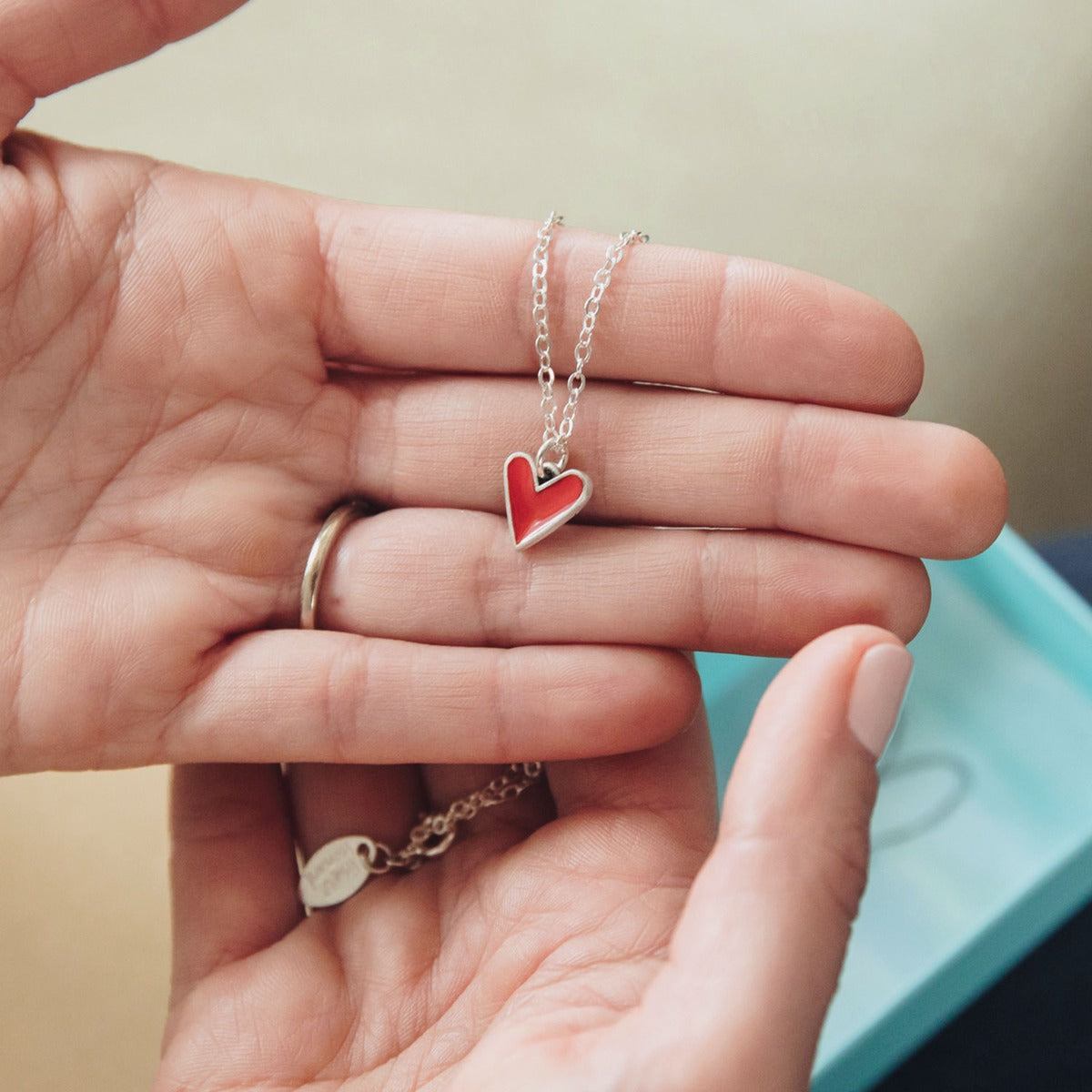 Brave Love® Tiny Heart Necklace (Sterling Silver)