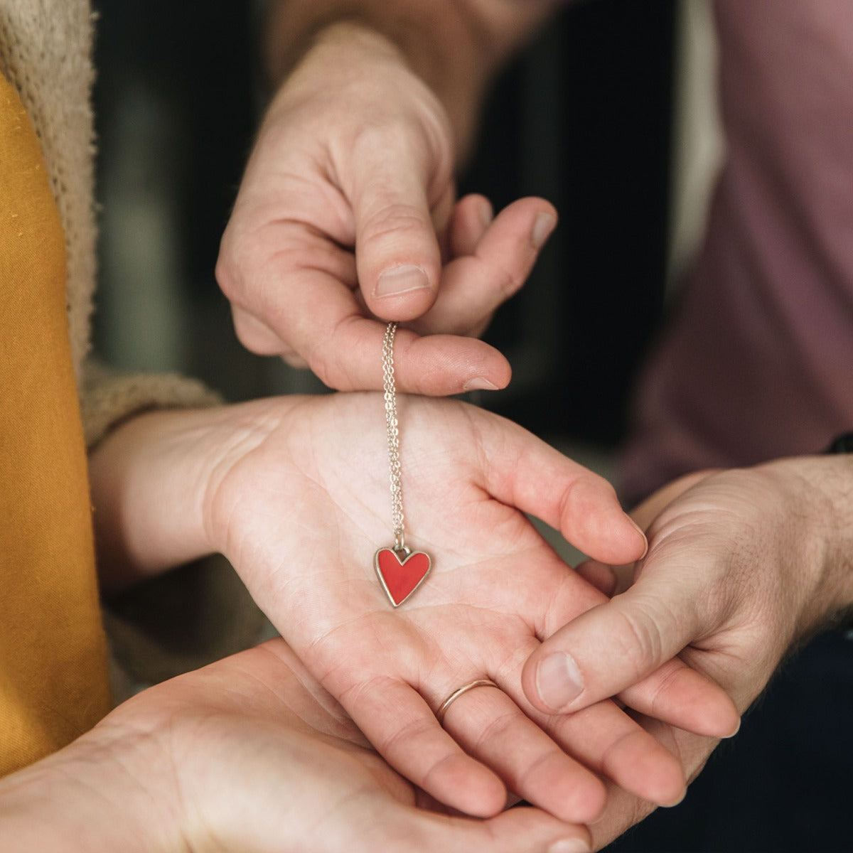 Brave Love® Heart Necklace (Pewter)