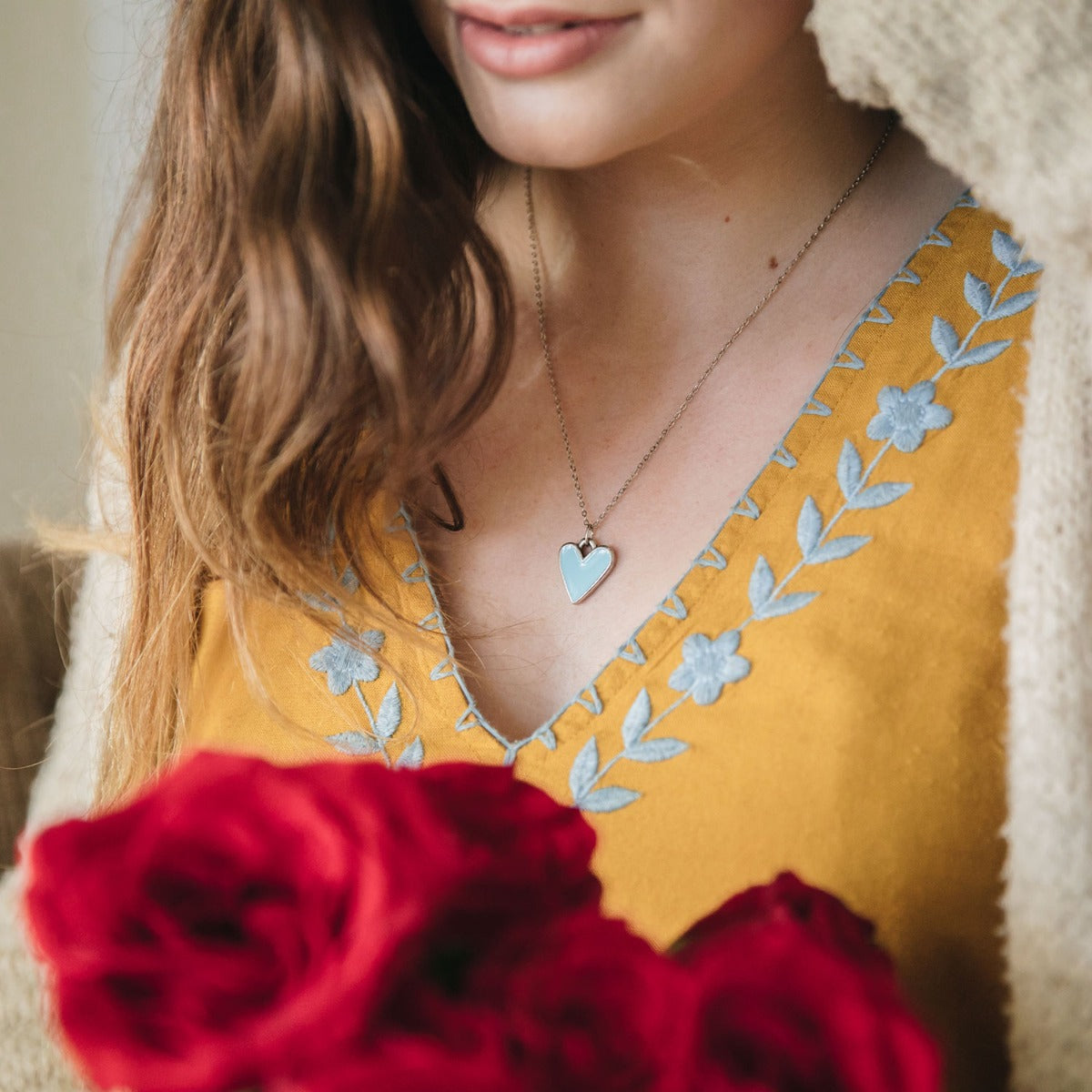 Brave Love® Heart Necklace (Pewter)