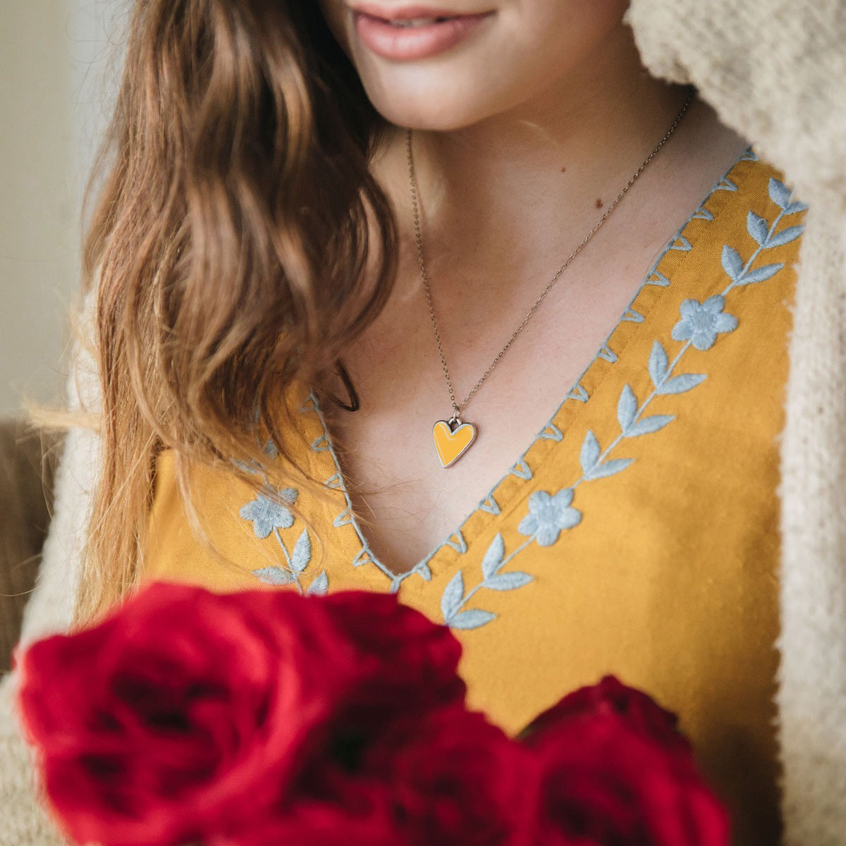 Brave Love® Heart Necklace (Pewter)