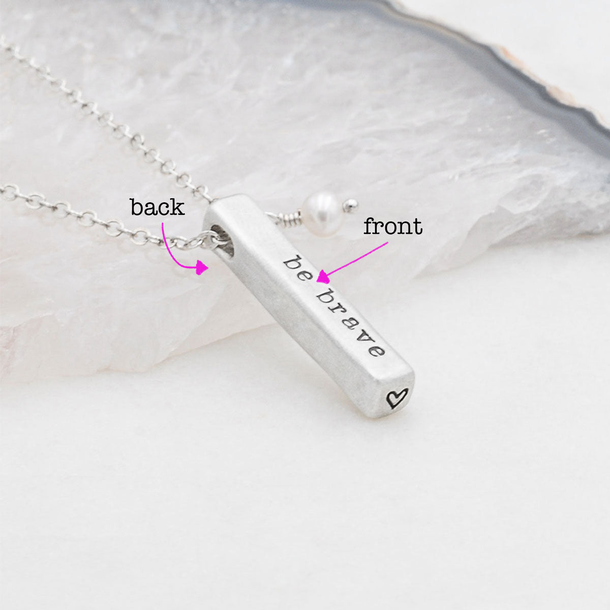 What Matters Most Necklace - 2 Sides (Sterling Silver)