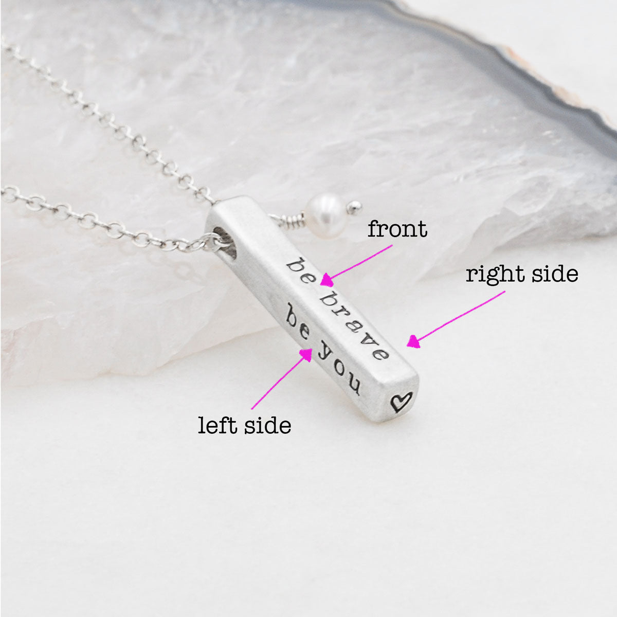 What Matters Most Necklace - 3 Sides (Sterling Silver)