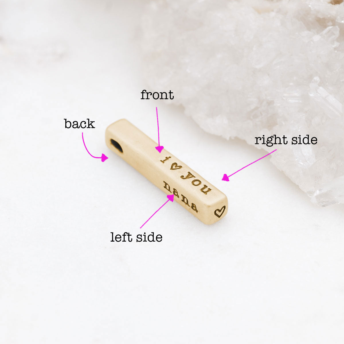What Matters Most Charm - 1 Side (9K Solid Gold)