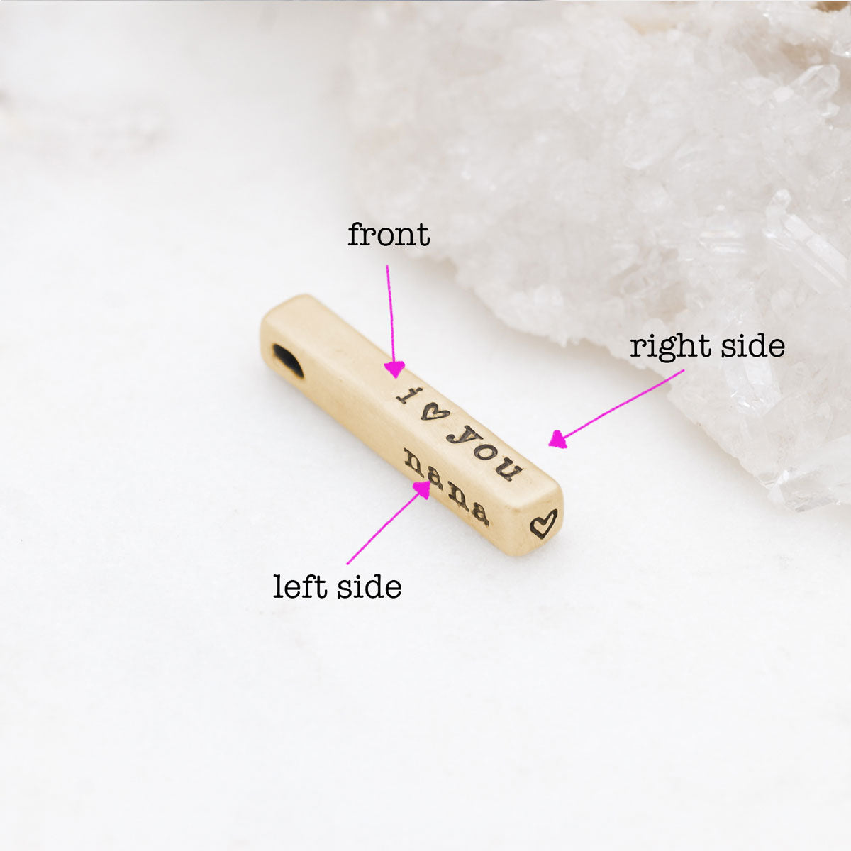 What Matters Most Charm - 3 Sides (14K Solid Gold)