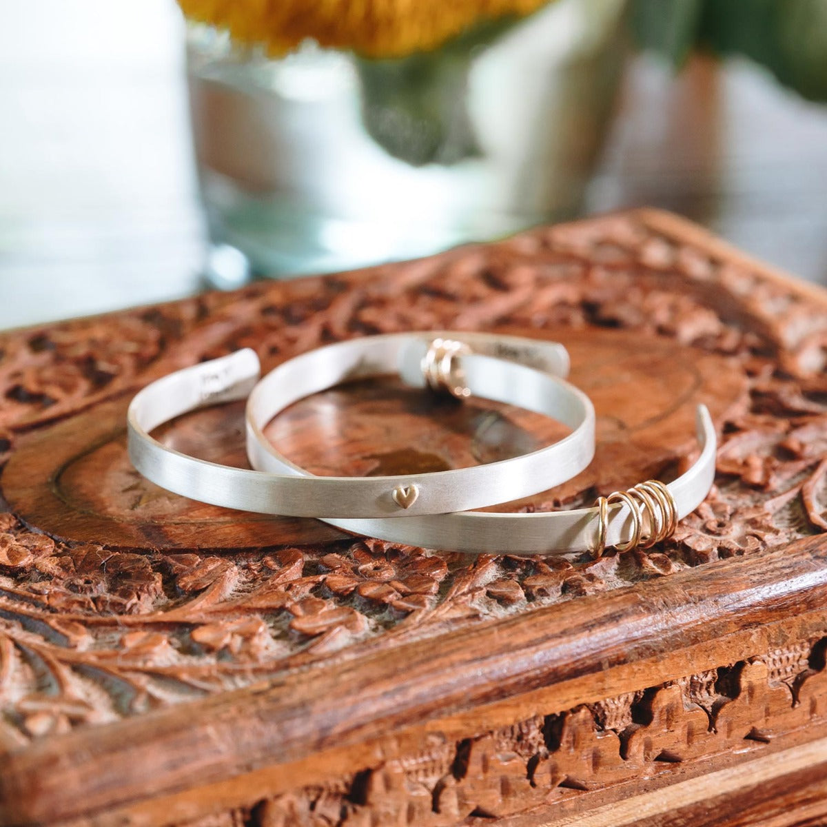You Have My Heart Cuff (Sterling Silver & 9K Solid Gold)