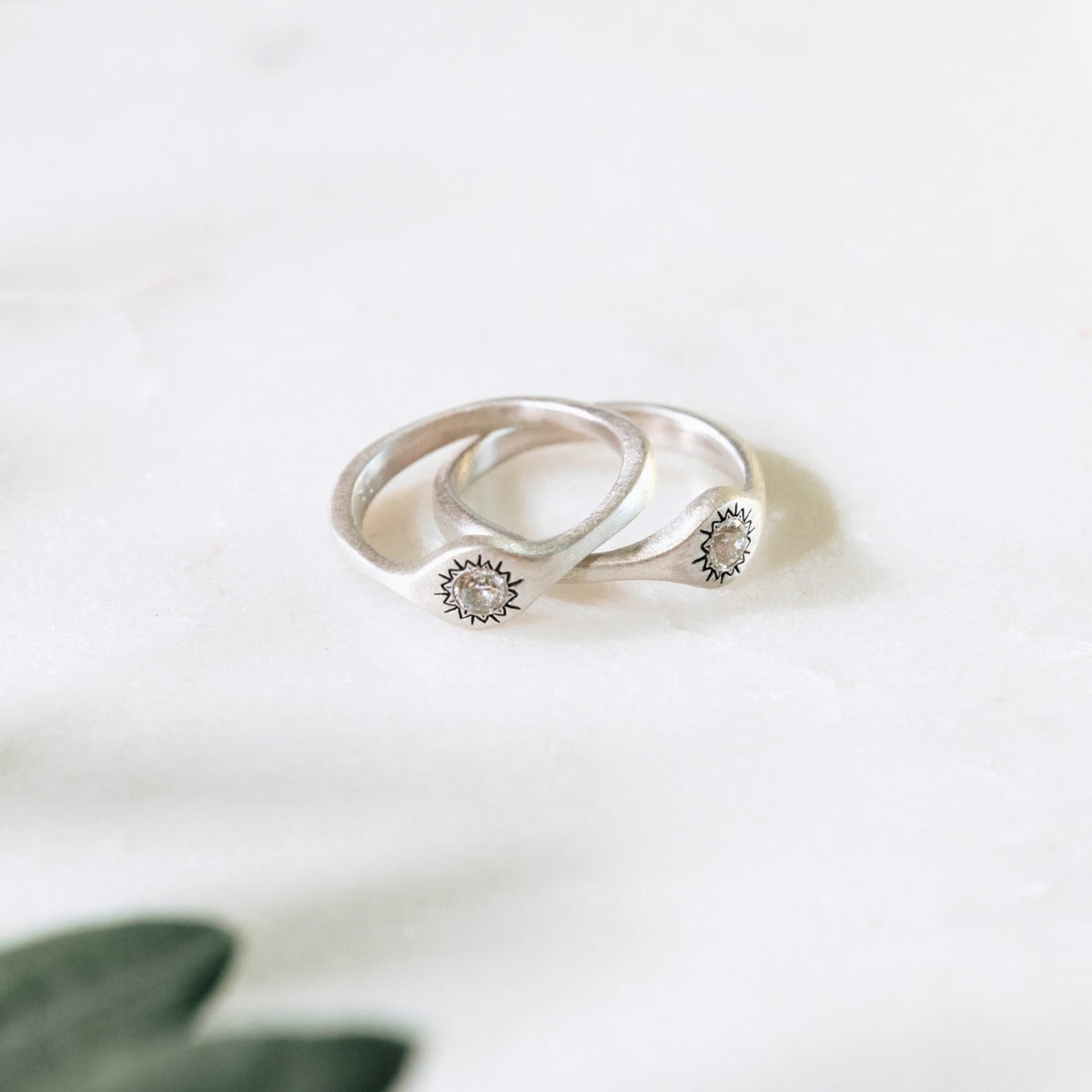 Sunburst Stacking Ring (Sterling Silver)