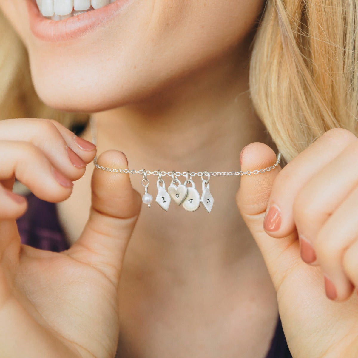 Wild About You Initials Necklace (Sterling Silver)