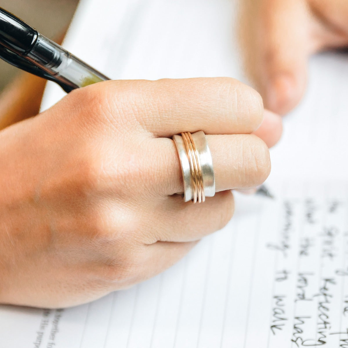 You Have My Heart Spinner Ring (Sterling Silver & Gold-Filled)