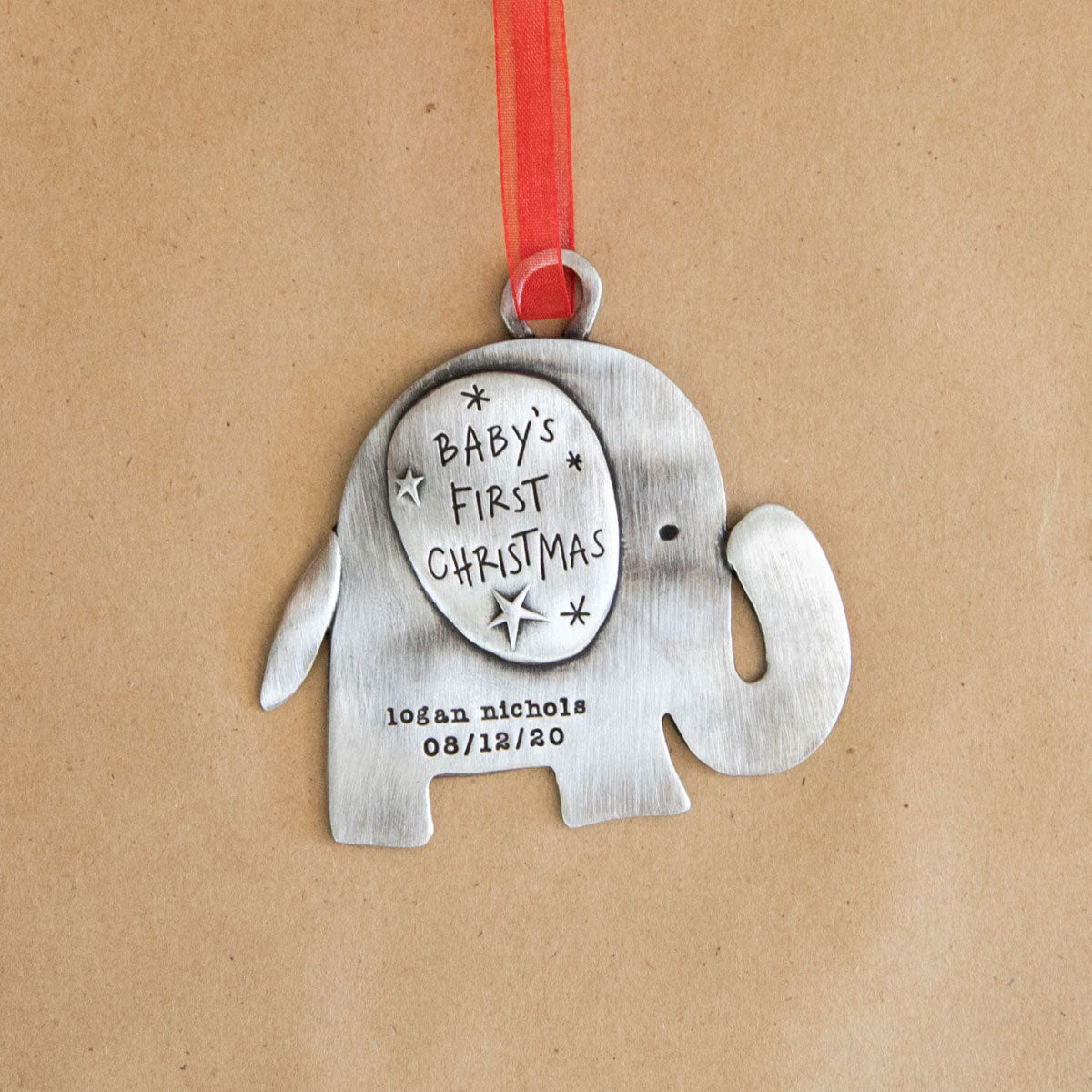 Baby's First Christmas Ornament (Pewter)
