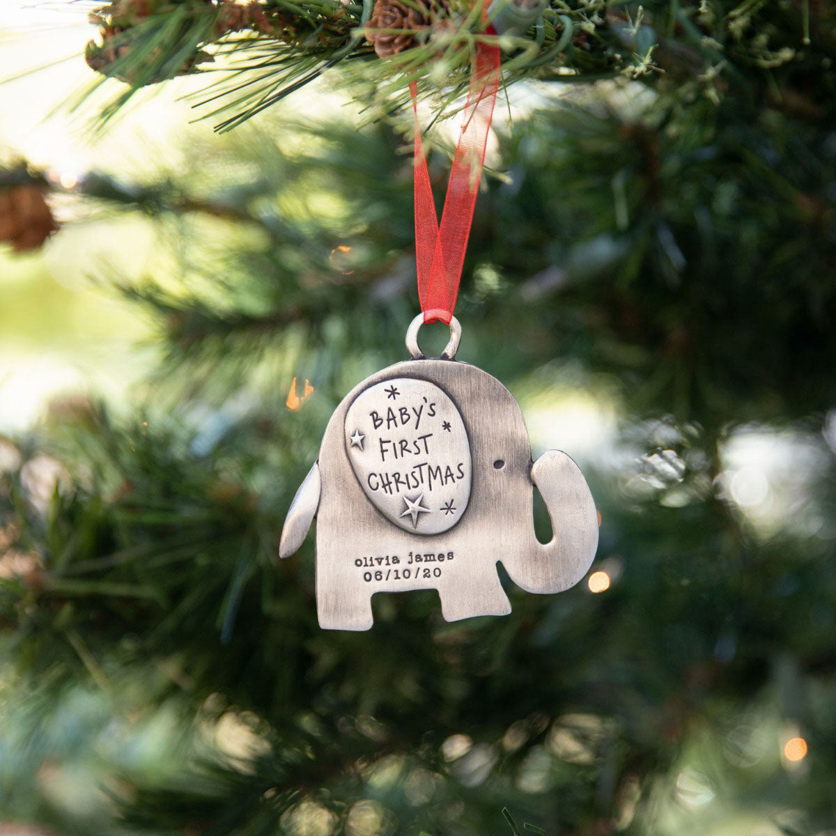 Baby's First Christmas Ornament (Pewter)