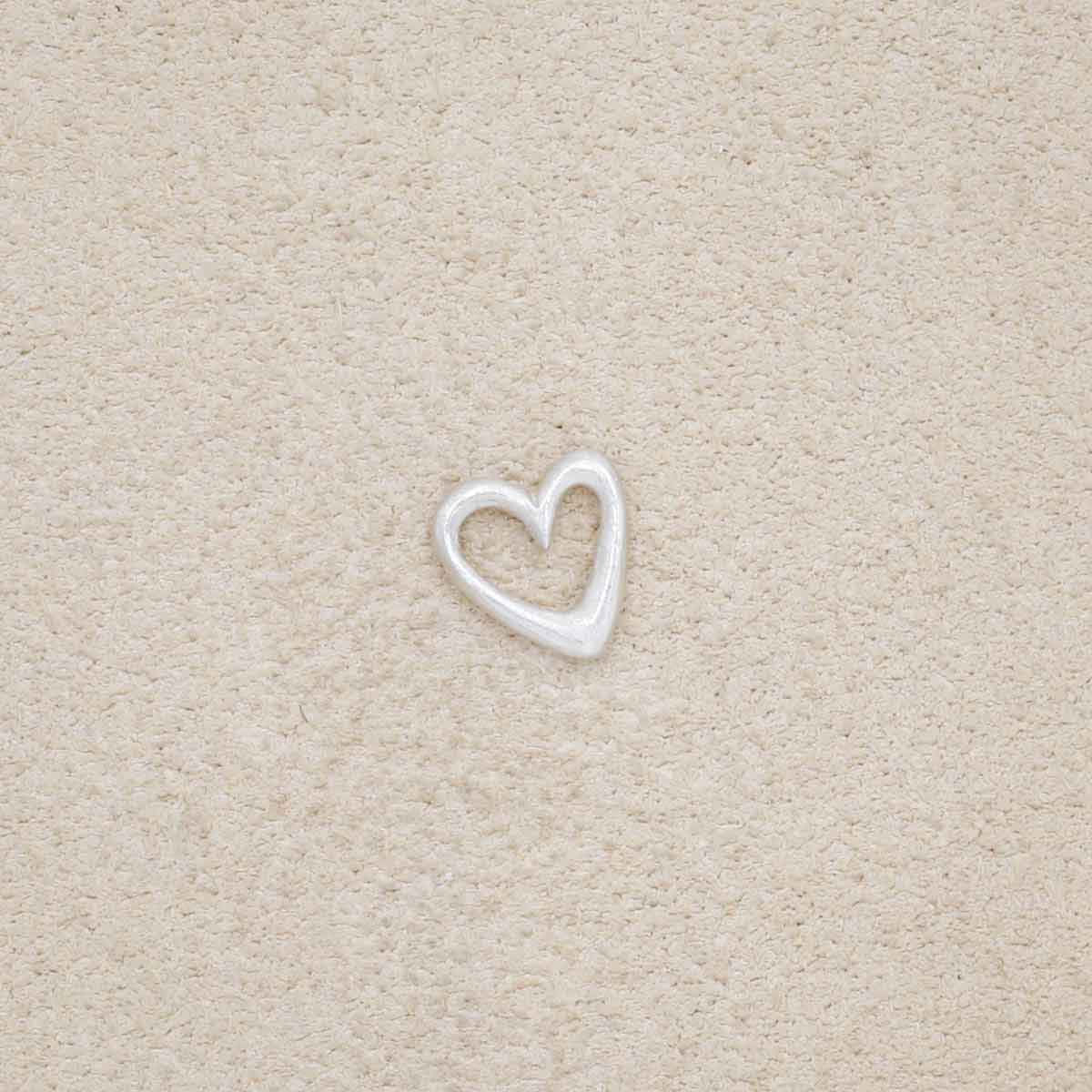Love Grows 1/4" Tiny Heart charm (Sterling Silver)