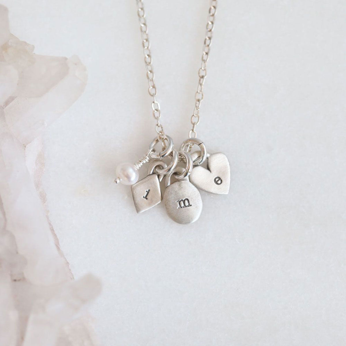 Wild About You Initials Necklace (Sterling Silver)
