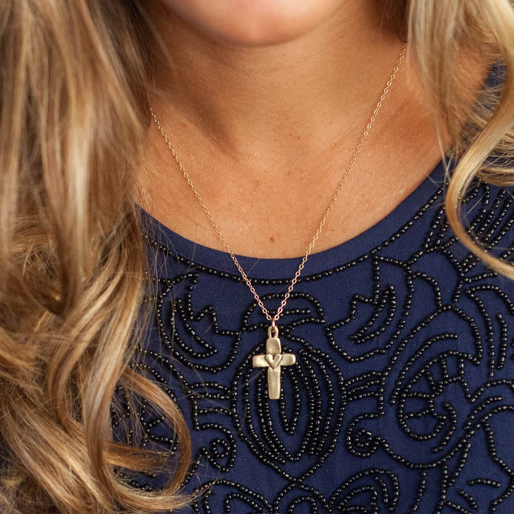 Cross Of Faith Necklace (Gold Vermeil)