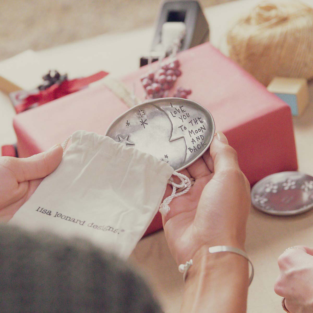 personalized and hand stamped with a name