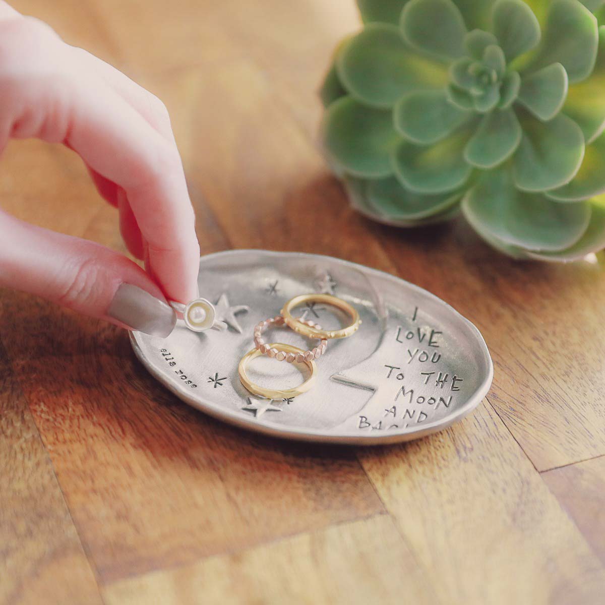 Moon and Back Keepsake Dish (Pewter)
