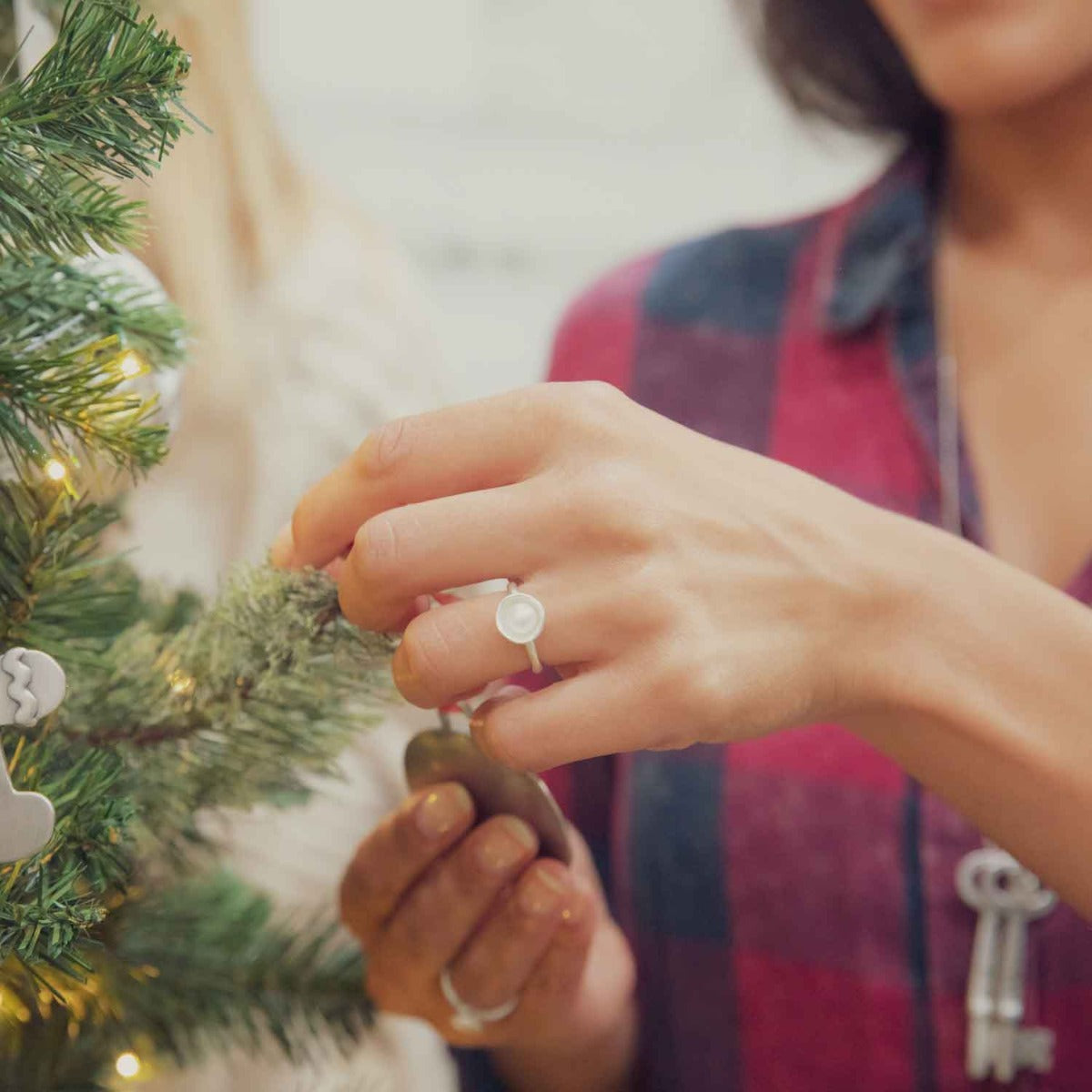Nesting Freshwater Large Pearl Ring (Sterling Silver)