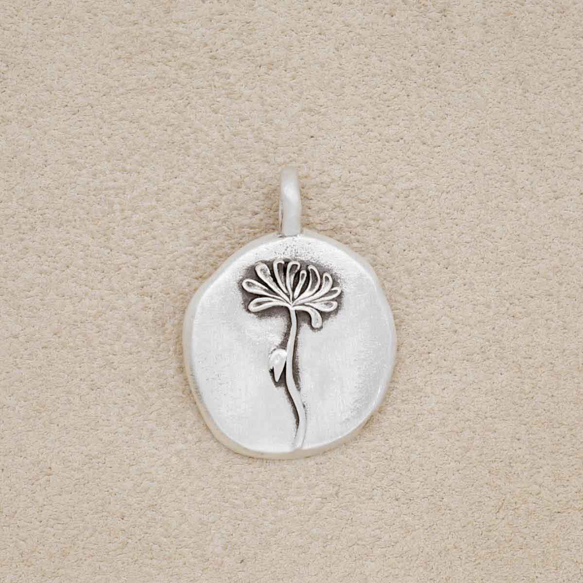 November Birth Flower Charm (Sterling Silver)