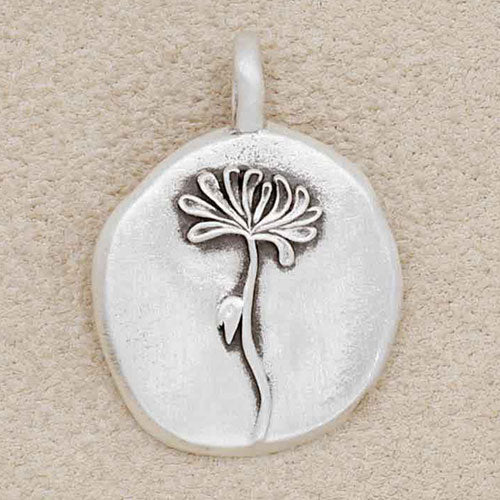 November Birth Flower Charm (Sterling Silver)