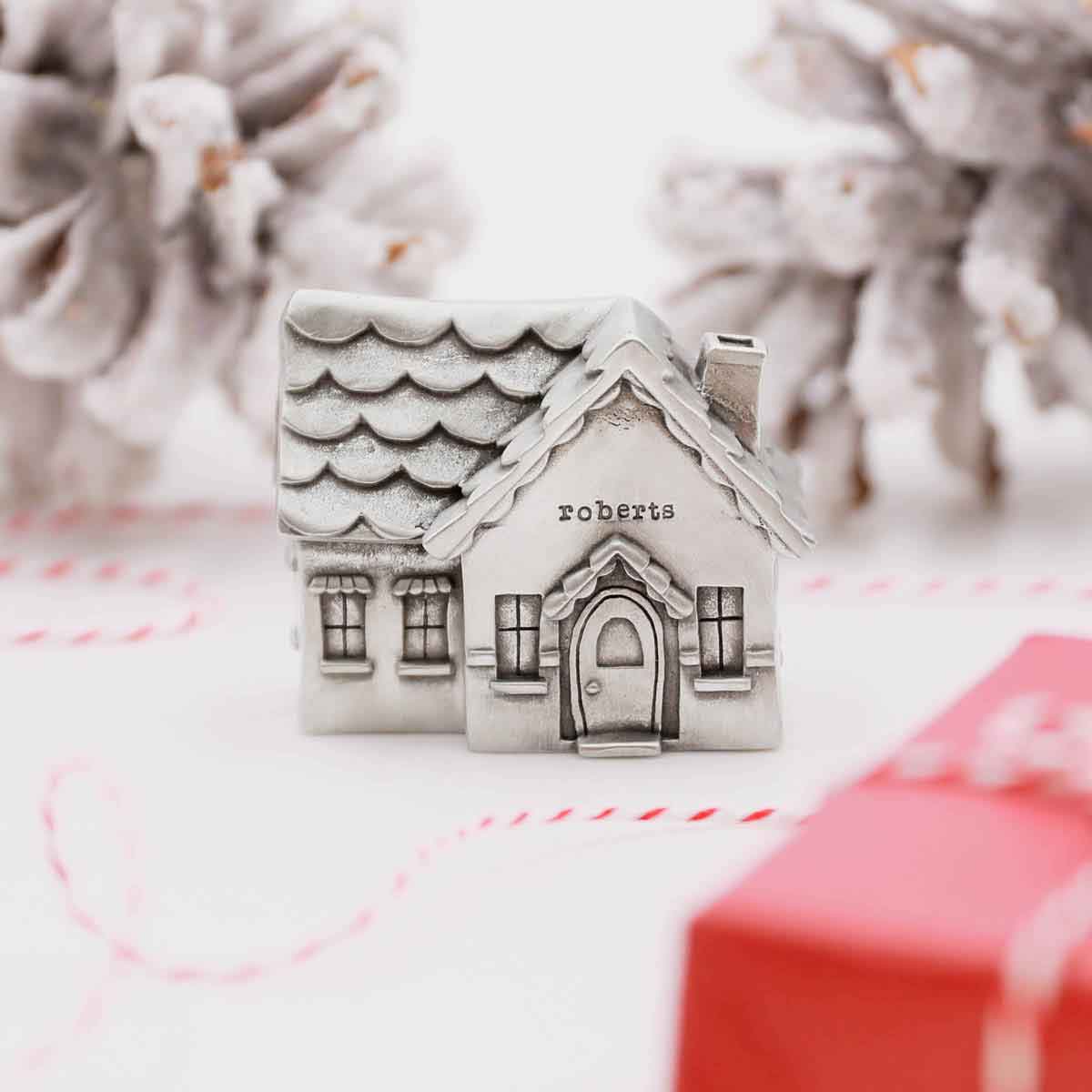 displayed with the Winter Wonderland Village in fake snow