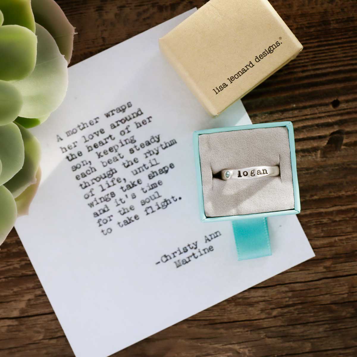 Personalized passage ring handcrafted in sterling silver with your choice of birthstone