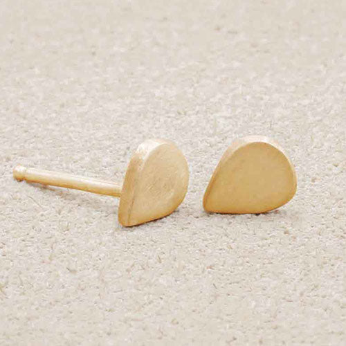 Raindrop Stud Earrings (9K Solid Gold)