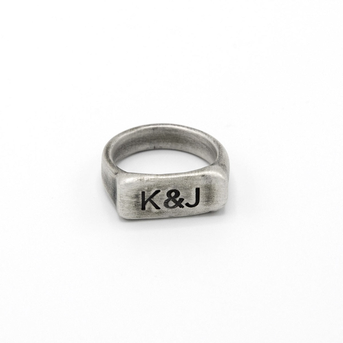 Make Your Mark Silver Signet Ring (Antiqued Sterling Silver)