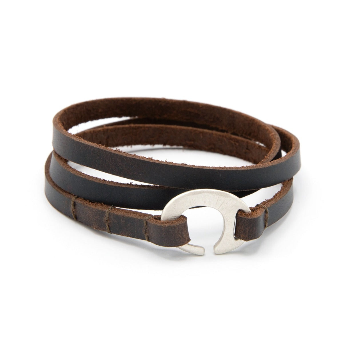 Catcher Leather Bracelet (Sterling Silver)