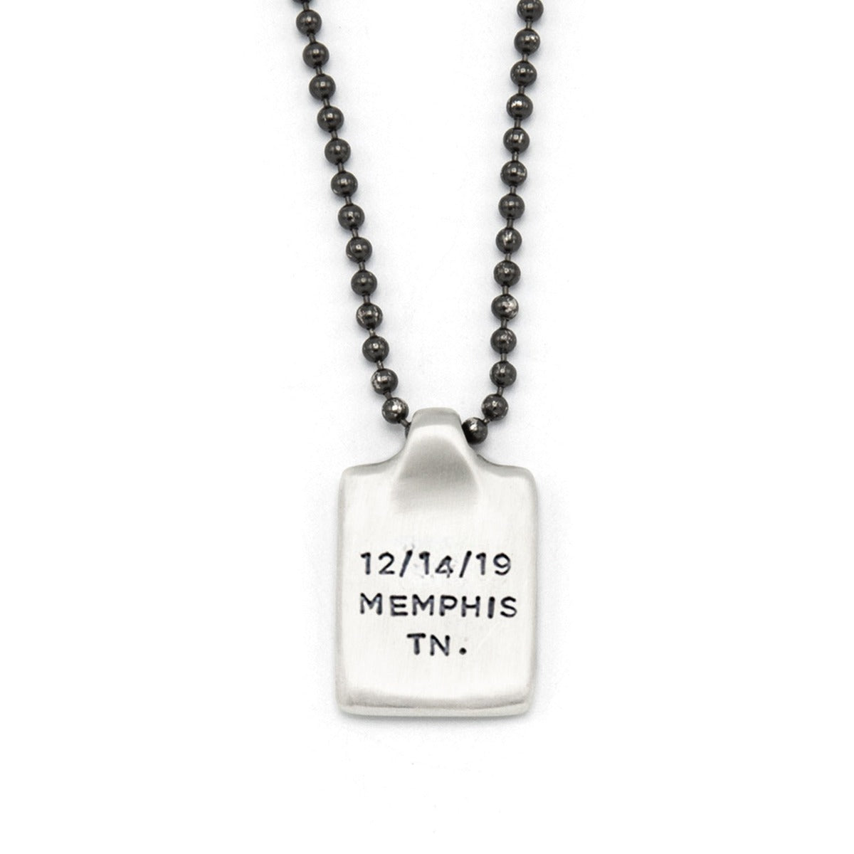 Dog Tag Necklace (Sterling Silver)