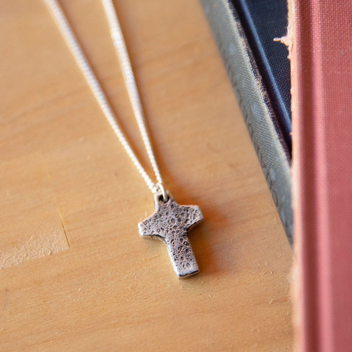 Found Cross Necklace (Antiqued Sterling Silver)